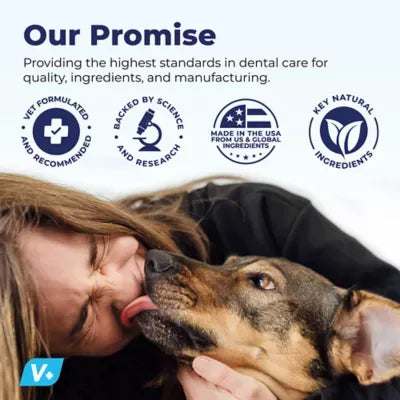Vetnique Labs Dentablis Dog & Cat Dental Finger Mitt Wipes, Plaque Removal, Peppermint 50 Ct