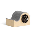 Whisker City® Modern Curvy Cat Scratcher with Toy, Gray, 16.1x11x10.6in