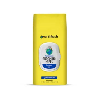earthbath® Hypoallergenic Dog Grooming X-Large Wipes for Sensitive Skin - Fragrance Free 100 Count