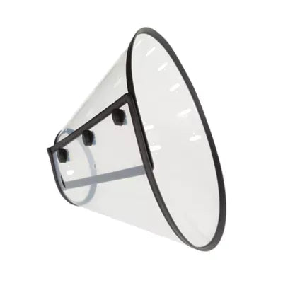 Dog MX Plastic E-Collar Dog Cone, Post-Surgery and Hot Spot Recovery Collar, Clear, Multiple Sizes