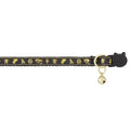 Whisker City® Black & Gold Cat Collar, Easy Release Cat Collar, Breakaway Collar, Kitten