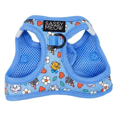 Sassy Meow Disney The Aristocats Blue Neoprene Step-In Cat Harness