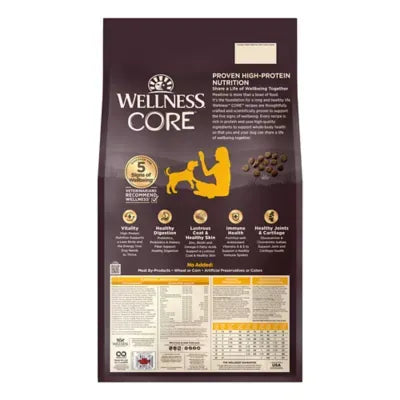 Wellness Core+ High Protein Kibble + Savory Freeze-Dried Pieces - Beef & Barley, Wholesome Grains