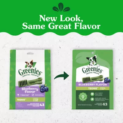 Greenies™ Adult Teenie Dog Dental Treats - Natural, Oral Health, Blueberry