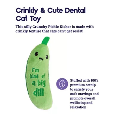 Catstages Catnip Crinkle Pickle Teether Cat Toy