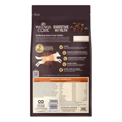 Wellness Core Digestive Health Adult Dry Dog Food - With-Grain, Chicken & Brown Rice