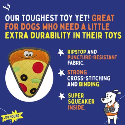 Joyhound® Rip Roarin' Tough® Pizza Plush Squeaker Dog Toy