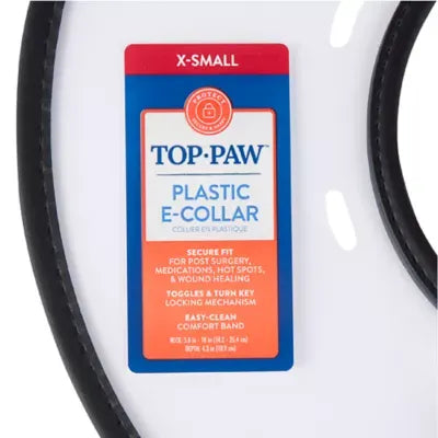 Dog MX Plastic E-Collar Dog Cone, Post-Surgery and Hot Spot Recovery Collar, Clear, Multiple Sizes
