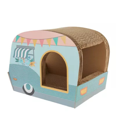 Whisker City® Trailin' Off Trailer Corrugate Cat Scratcher 15.9x10.75x11.75in