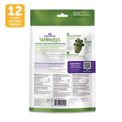 Whimzees Alligator Medium Dog Dental Treats - Vegetable