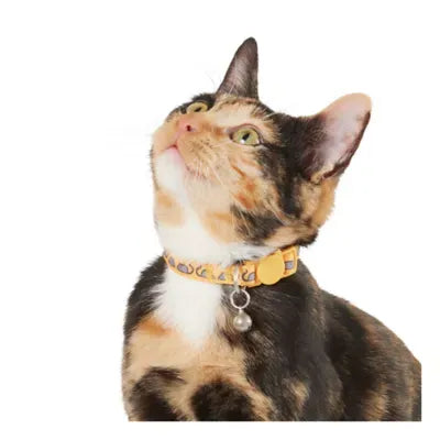 Whisker City® Mice Cat Collar, Yellow & Gray Cat Collar, Break-Away Collar, Multiple Sizes