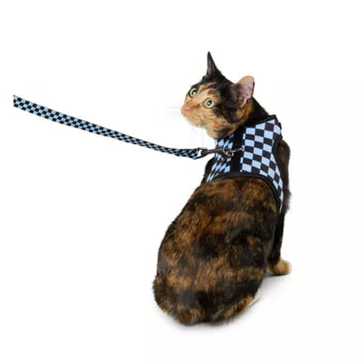 Whisker City® Cat Leash & Cat Harness, Combo, Kitten Size Available, Blue Checkered