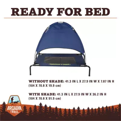 Arcadia Trail® Sun Shade Elevated Dog Cot