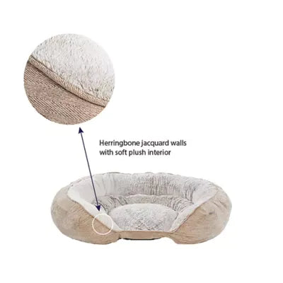 Top Paw® Orthopedic Premium Support Tan Oval Lounger Dog Bed, Large, Extra Large, 30Lx38W, 38Lx48W