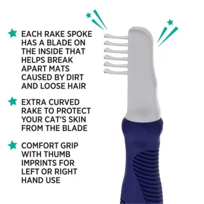 Whisker City® Dematting Undercoat Pet Rake Grooming Tool