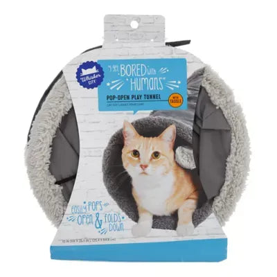 Whisker City® Cozy Pop-Open Play Tunnel Cat Toy