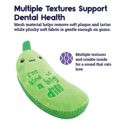 Catstages Catnip Crinkle Pickle Teether Cat Toy