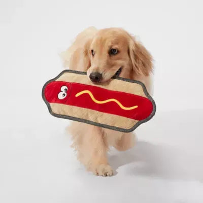 Joyhound® Rip Roarin' Tough®' Hot Dog Plush Squeaker Dog Toy