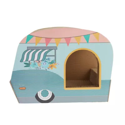 Whisker City® Trailin' Off Trailer Corrugate Cat Scratcher 15.9x10.75x11.75in