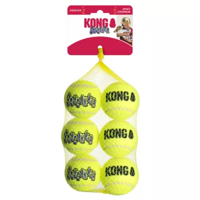 KONG® AirDog® Tennis Ball Set Squeaker Dog Toy - 6 Pack