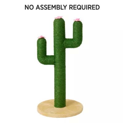 Whisker City® 26-in Green Cactus Sisal Cat Scratching Post