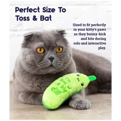 Catstages Catnip Crinkle Pickle Teether Cat Toy