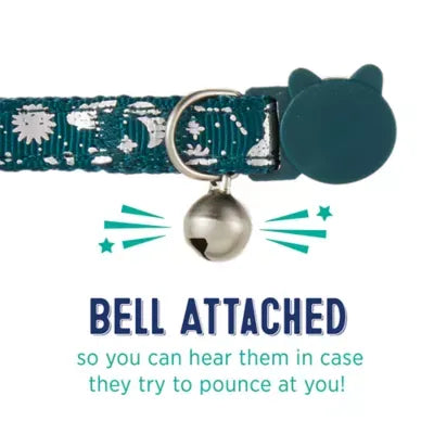 Whisker City® Astrology Cat Collar, Blue Kitten & Cat Collar, Break-Away Cat Collar, Adjustable
