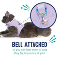 Whisker City® Cat Leash & Harness Combo, Purple Moons
