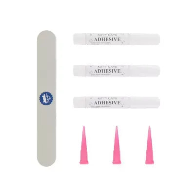 Whisker City® Pink & Blue Cat Nail Caps, Includes Nail File & Adhesive - Small Cat 40 Count