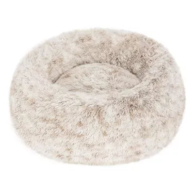 FurHaven Tan Medium Calming Cuddler Donut Pet Bed - Driftwood 23Lx23W