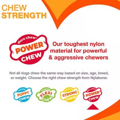 Nylabone® Power Chew Durable Dog Toy, Bacon Flavor