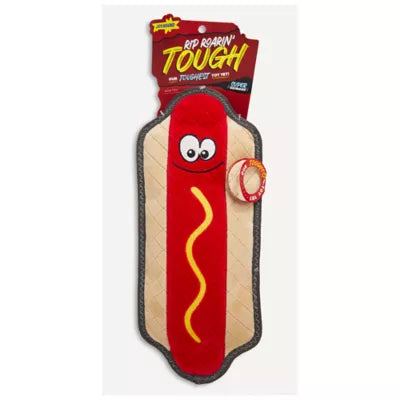 Joyhound® Rip Roarin' Tough®' Hot Dog Plush Squeaker Dog Toy