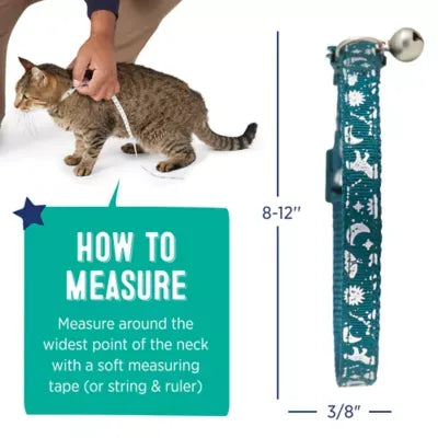Whisker City® Astrology Cat Collar, Blue Kitten & Cat Collar, Break-Away Cat Collar, Adjustable