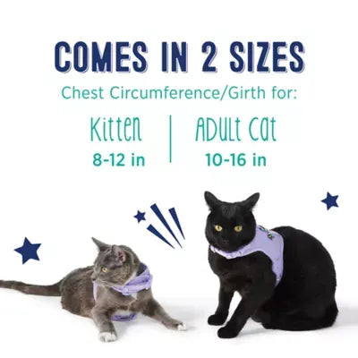 Whisker City® Cat Leash & Harness Combo, Purple Moons