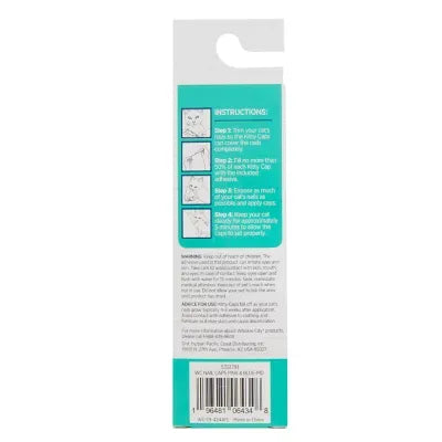 Whisker City® Pink & Blue Cat Nail Caps, Includes Nail File & Adhesive - Small Cat 40 Count