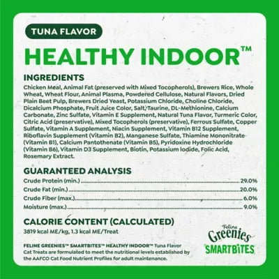 Greenies™ Feline Greenies SmartBites Indoor Care Adult Cat Treats - Natural, Tuna