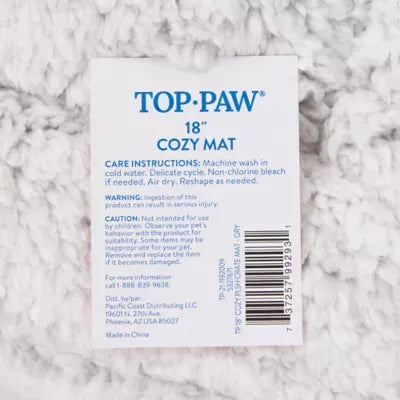 Top Paw® Plush Grey Dog Crate Mat - X-Small, Small, Medium, Large, X-Large, XX-Large