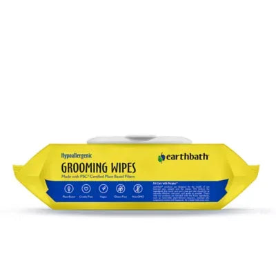 earthbath® Hypoallergenic Dog Grooming X-Large Wipes for Sensitive Skin - Fragrance Free 100 Count
