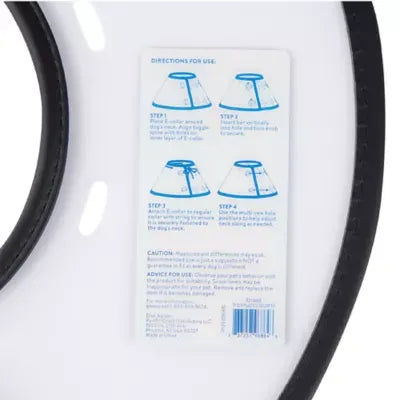 Dog MX Plastic E-Collar Dog Cone, Post-Surgery and Hot Spot Recovery Collar, Clear, Multiple Sizes