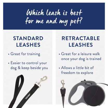 Top Paw® Standard Dog Leash, Walking Dog Leash, Multiple Sizes, 6' Long