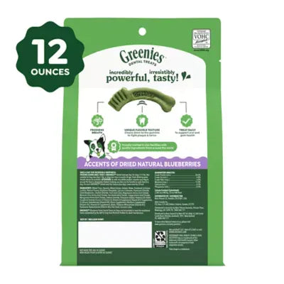 Greenies™ Adult Teenie Dog Dental Treats - Natural, Oral Health, Blueberry
