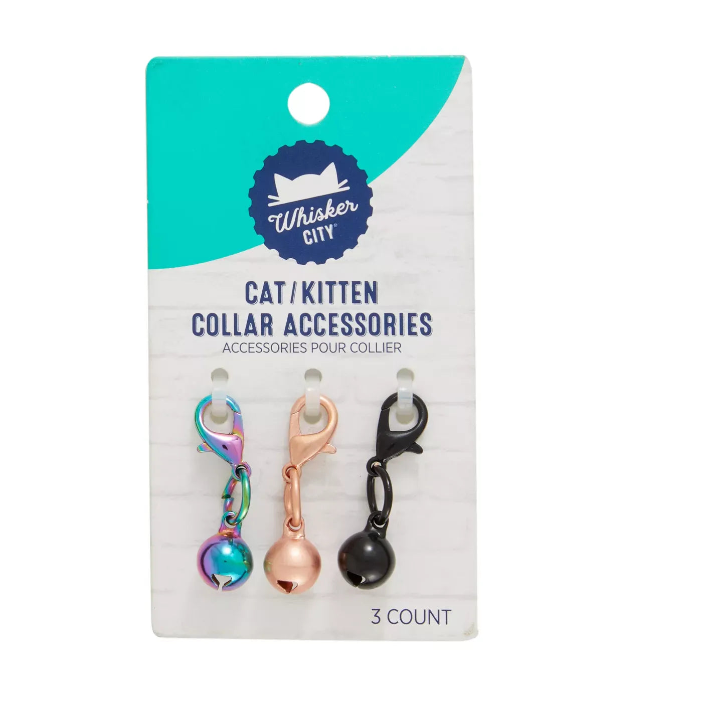 Whisker City® Cat Collar Bells, Cat Collar Accessories, Multiple Colors, Set of 3