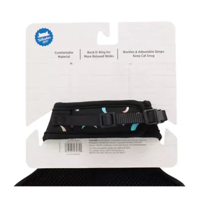 Whisker City® Black Moon Cat Harness and Leash Combo Set