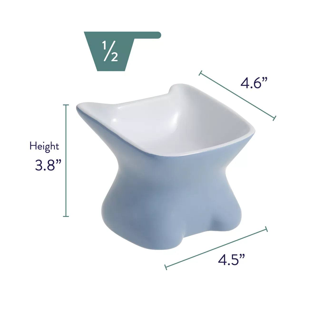 Whisker City® Elevated Ceramic Cat Bowl