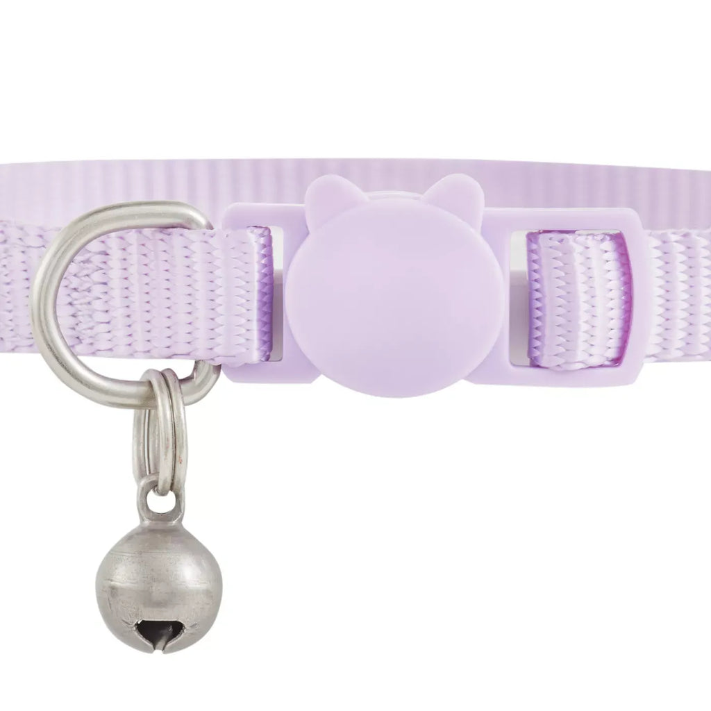 Whisker City® Lavender Cat Collar, Easy Release Cat Collar, Breakaway Collar, Kitten, Purple