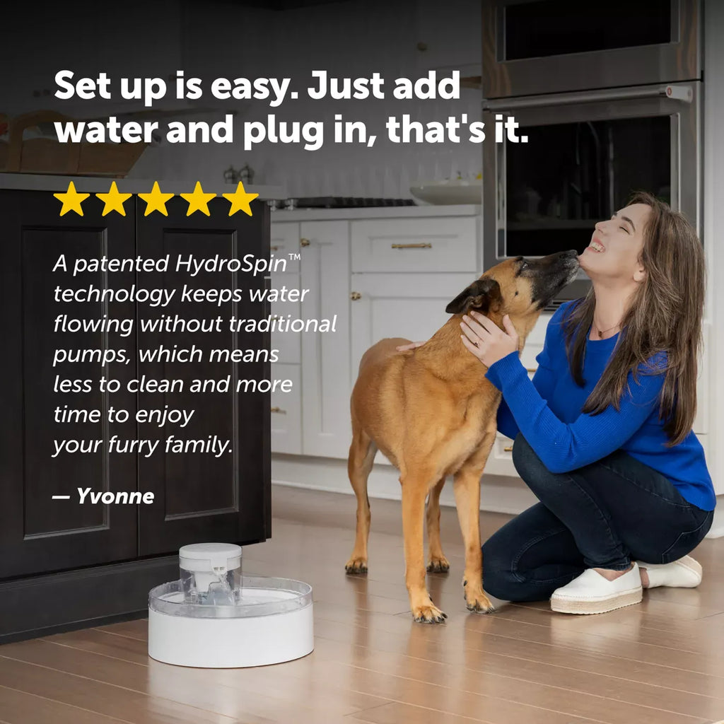 PetSafe® Outlast Pumpless Water Fountain 128 oz - Dishwasher Safe - Water Filter Included