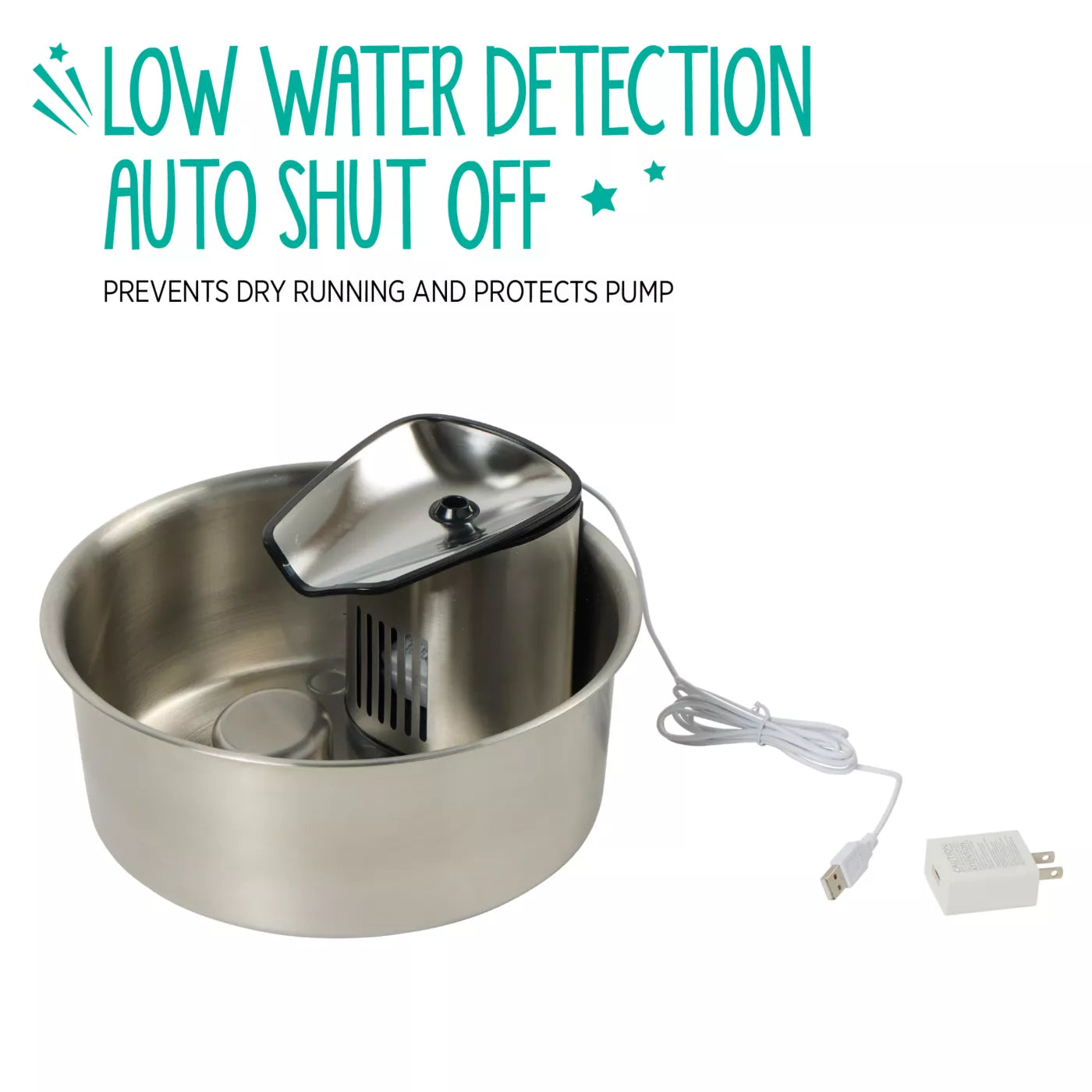 Whisker City® Stainless Steel Fountain