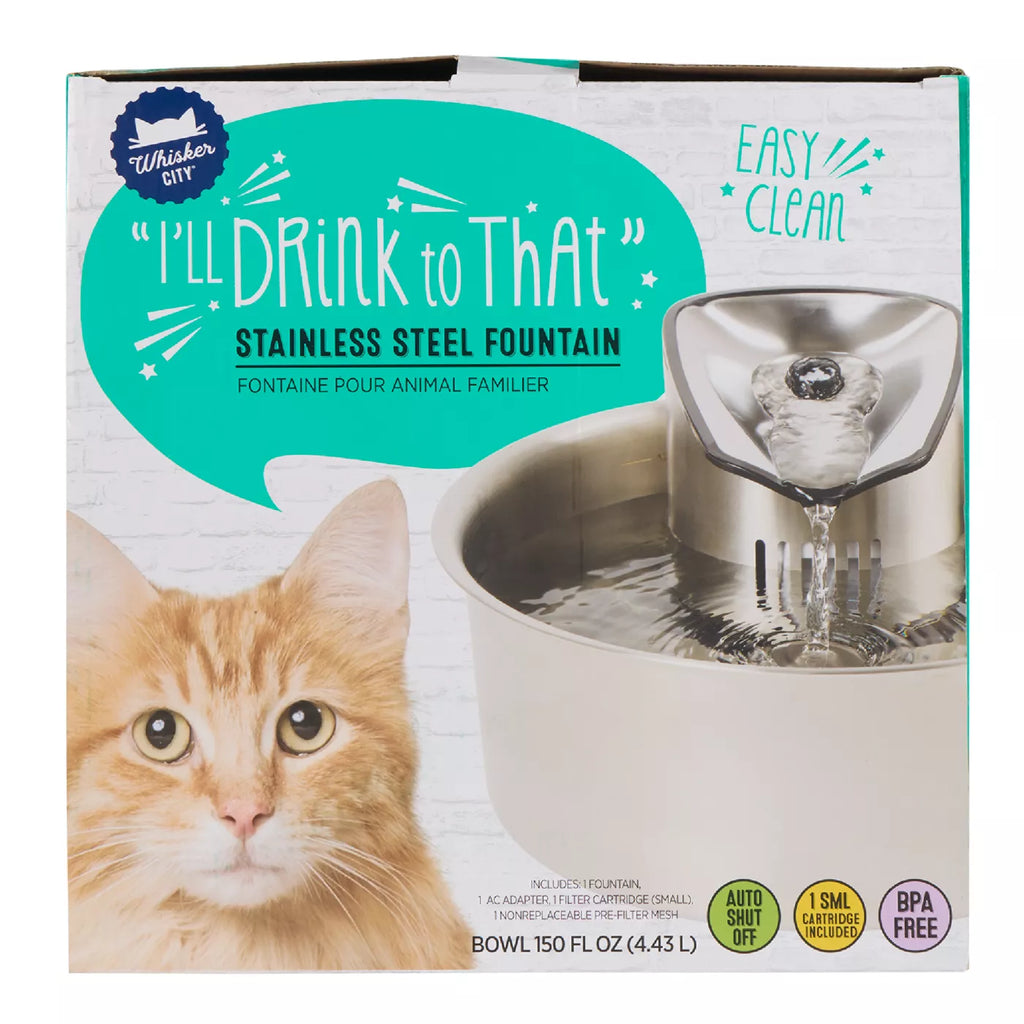 Whisker City® Stainless Steel Fountain