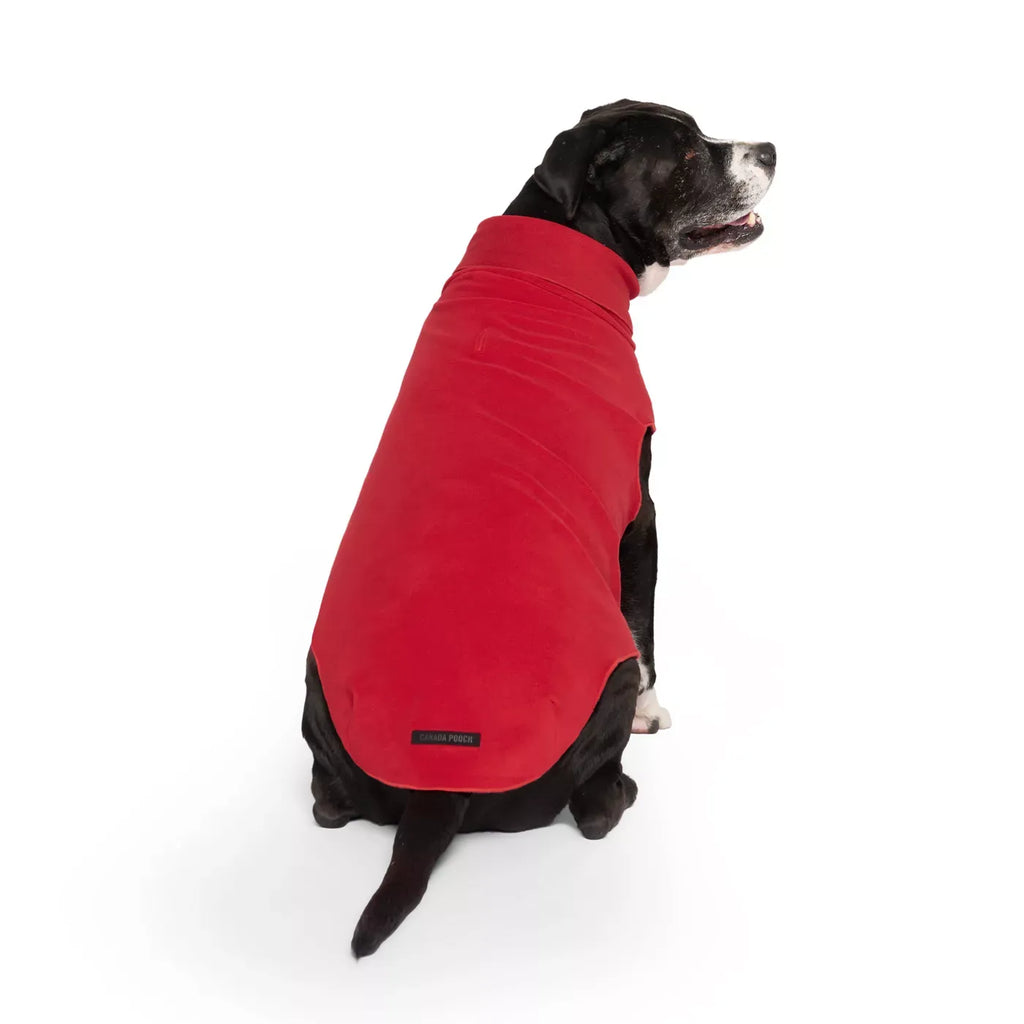 Canada Pooch Easy On Stretch Dog Fleece - Red