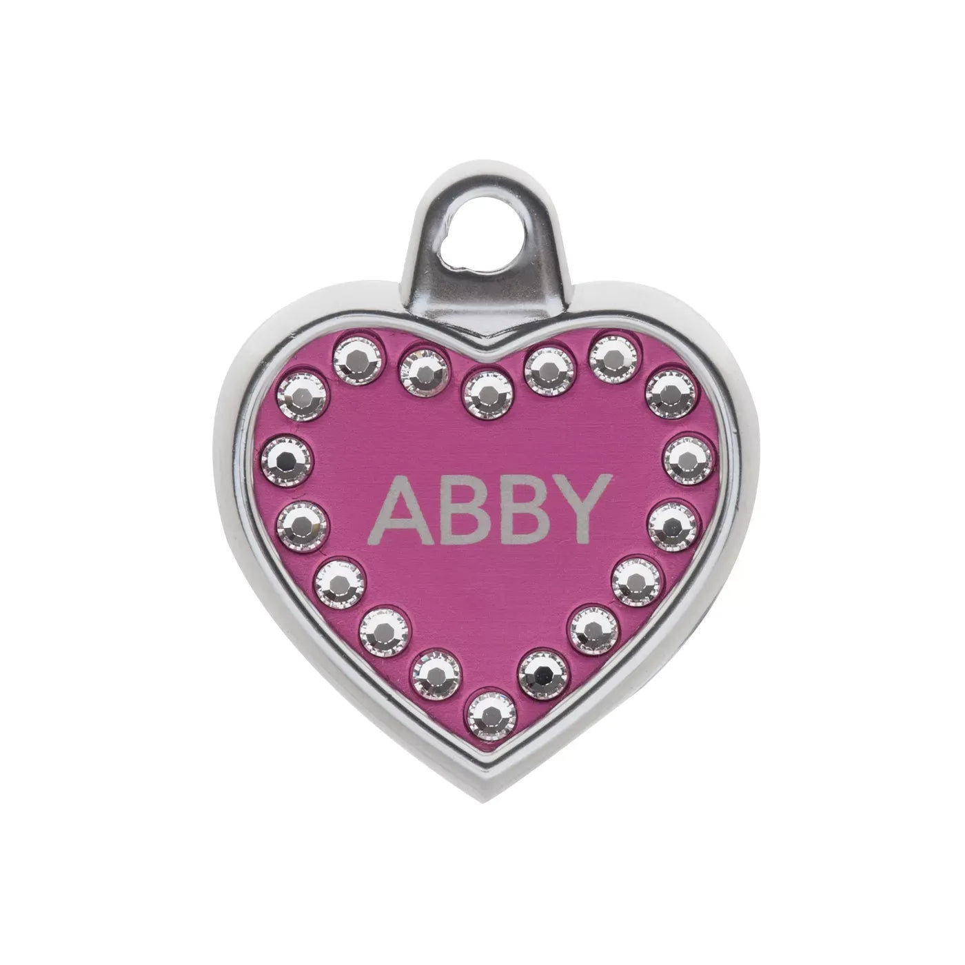TagWorks® Heart Shaped Dog Tag, Cat Tag, Custom Pet Tag, Personalized Tag, Blingz Collection